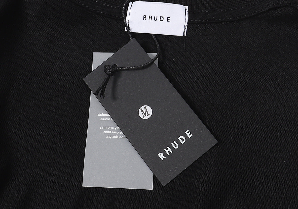 RHUDE Cotton Logo Caviar T-Shirt – Black / Apricot / White