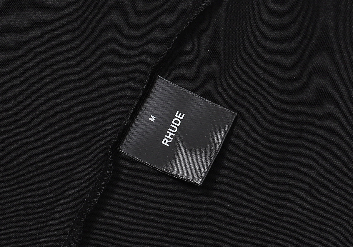 RHUDE Cotton Logo Caviar T-Shirt – Black / Apricot / White