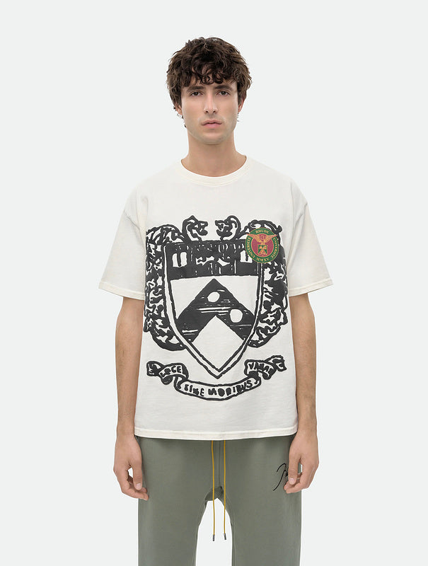 RHUDE Runway Oversized Crest Graphic T-Shirt – Apricot