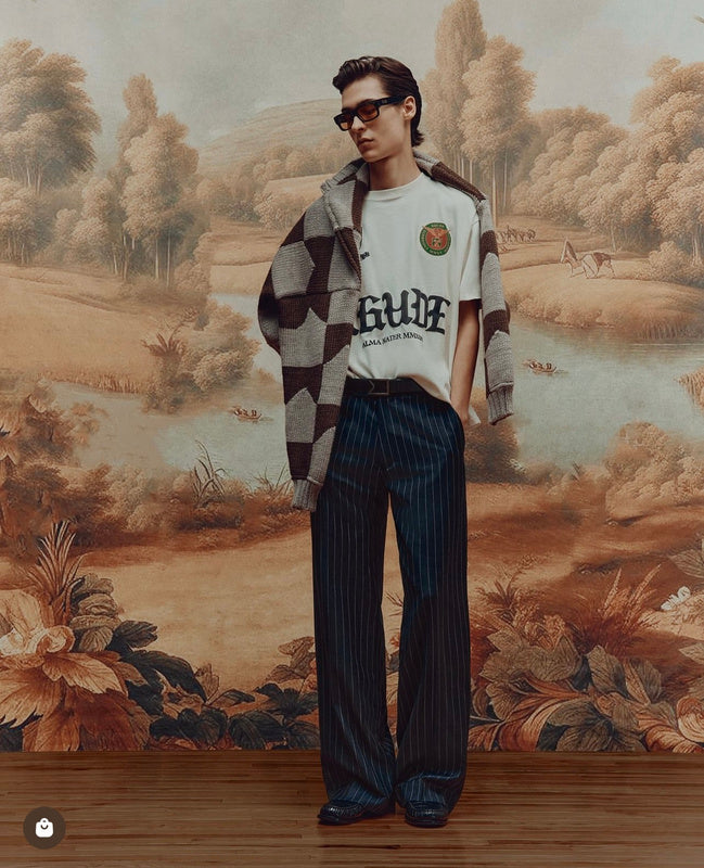RHUDE Alma Mater MMXXIV Runway Script Graphic T-Shirt – Apricot