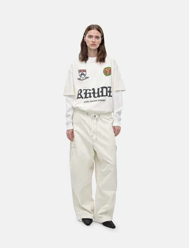 RHUDE Alma Mater MMXXIV Runway Script Graphic T-Shirt – Apricot