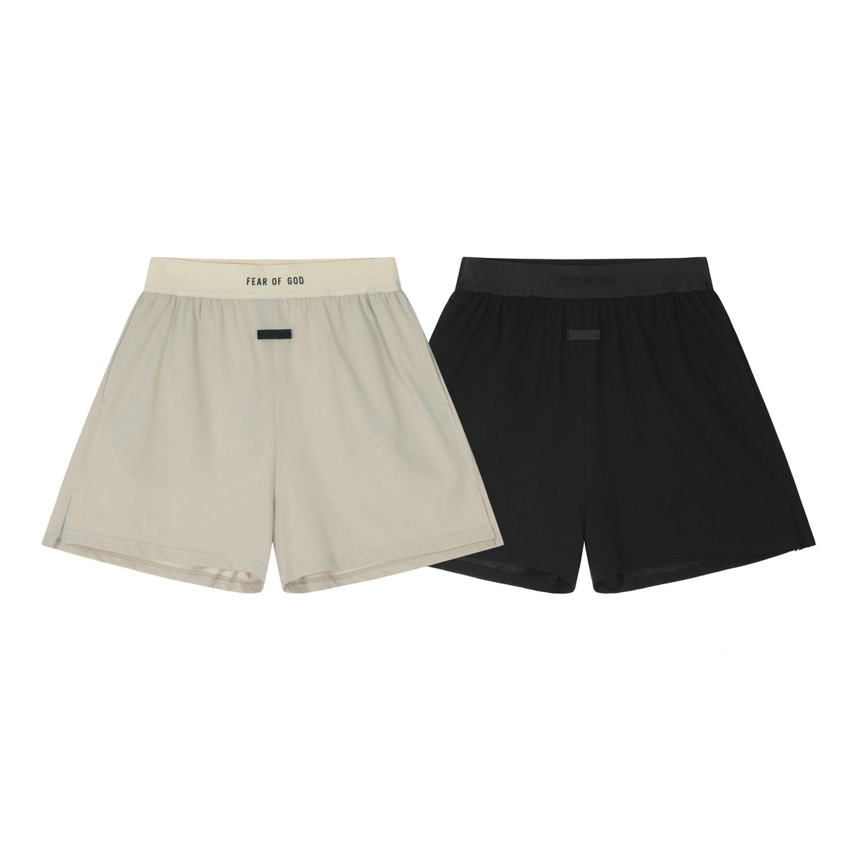 Fear of God Cotton-Jersey Pyjama Sweatshorts – Beige / Black