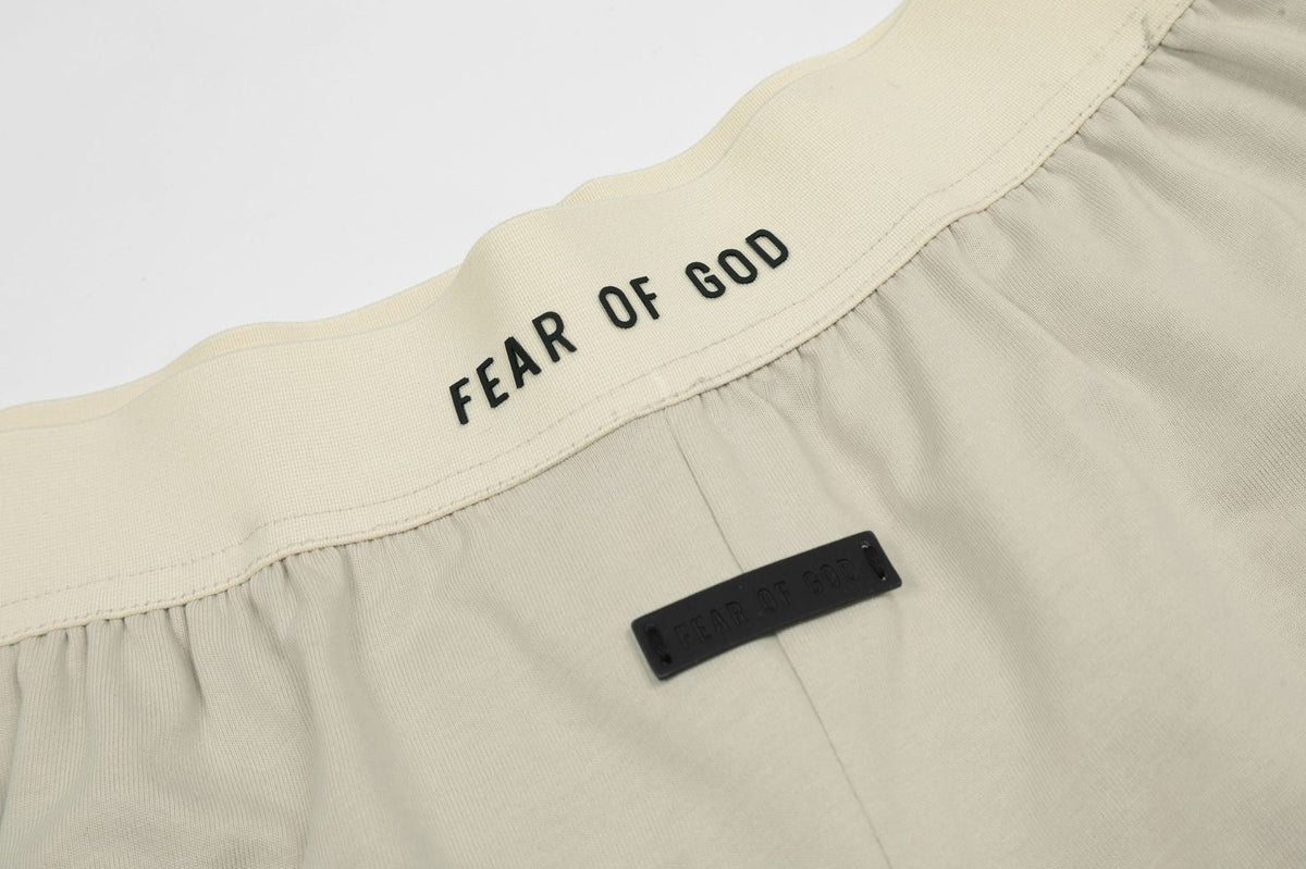 Fear of God Cotton-Jersey Pyjama Sweatshorts – Beige / Black
