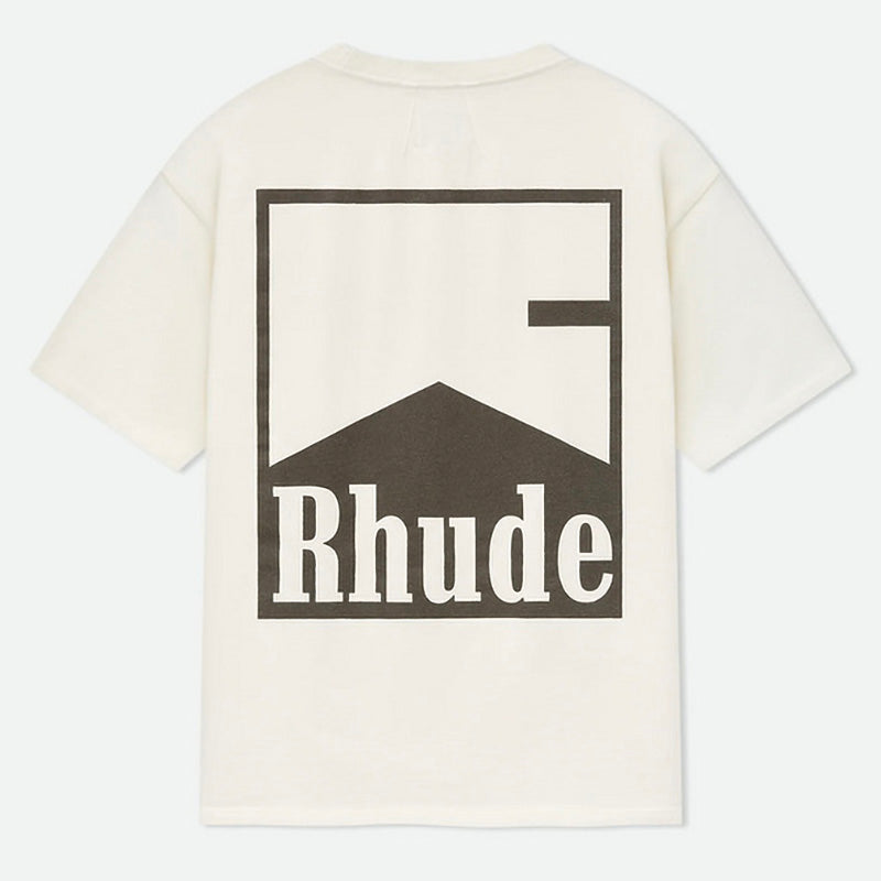 RHUDE Cotton Chevron Logo T-Shirt – Apricot