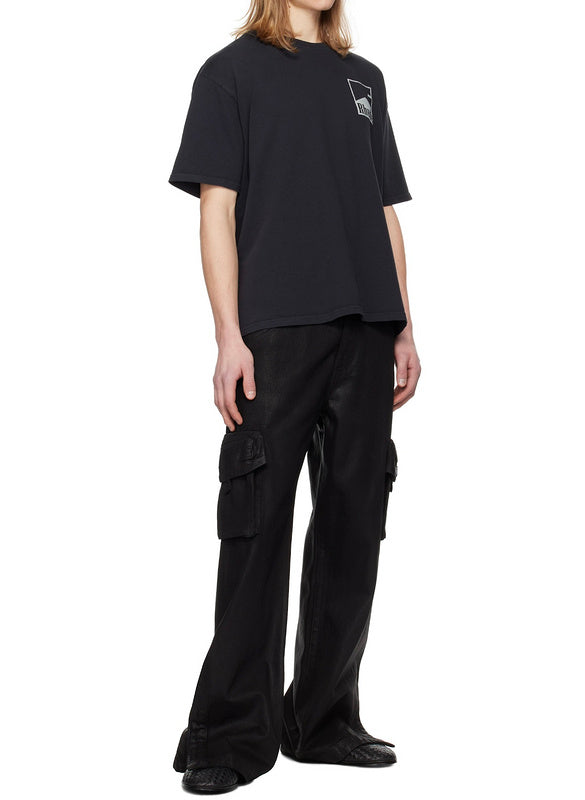 RHUDE Cotton Chevron Logo T-Shirt – Black
