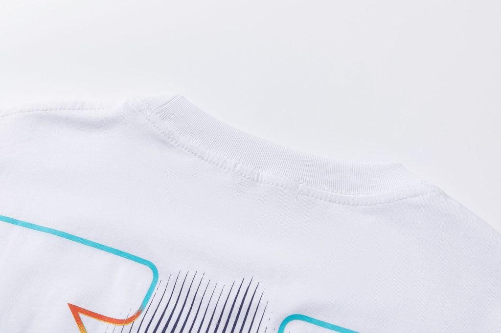 Off-White Cotton Cherub Print T-Shirt — Black / White