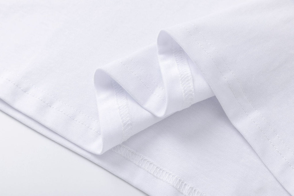 Off-White Cotton Cherub Print T-Shirt — Black / White