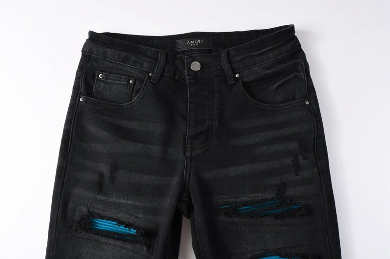 AMIRI Slim Fit Distressed Jeans – Full Length Denim
