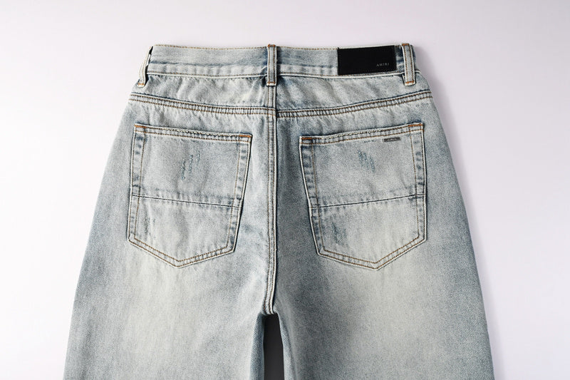 AMIRI Slim Fit Distressed Jeans – Full Length Denim