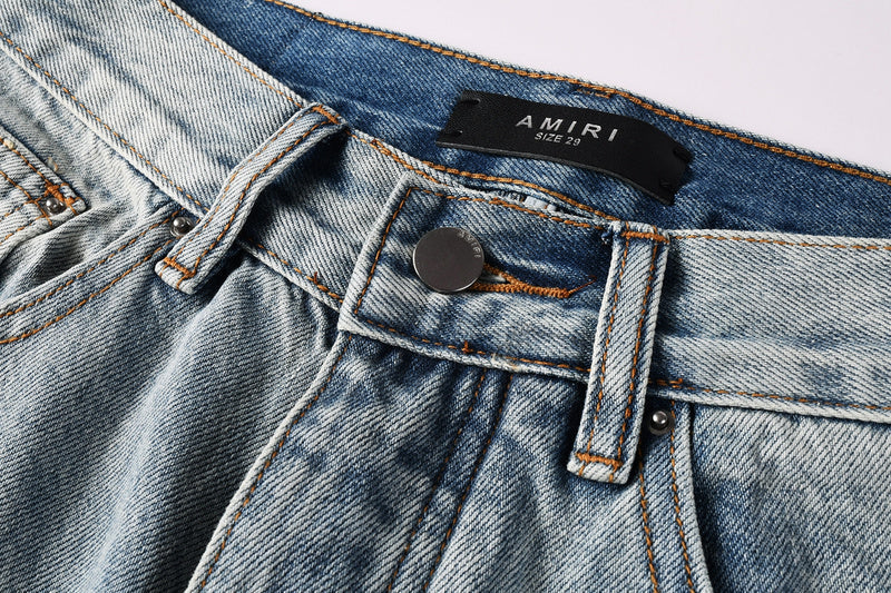 AMIRI Slim Fit Distressed Jeans – Full Length Denim