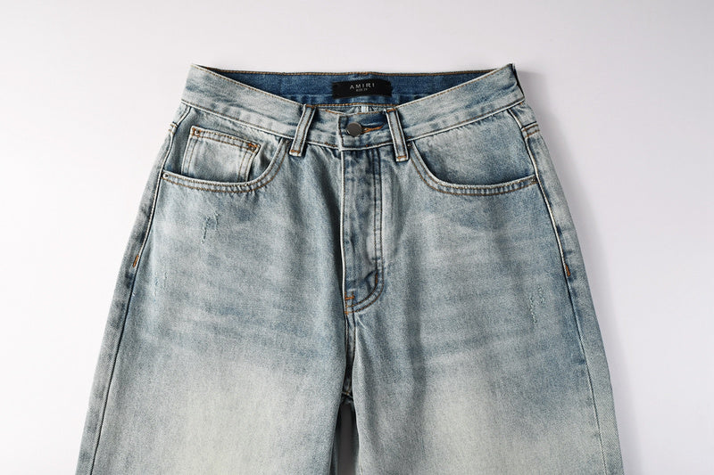 AMIRI Slim Fit Distressed Jeans – Full Length Denim
