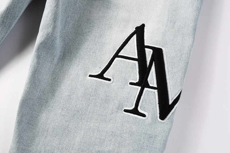 AMIRI Slim Fit Distressed Jeans – Full Length Denim