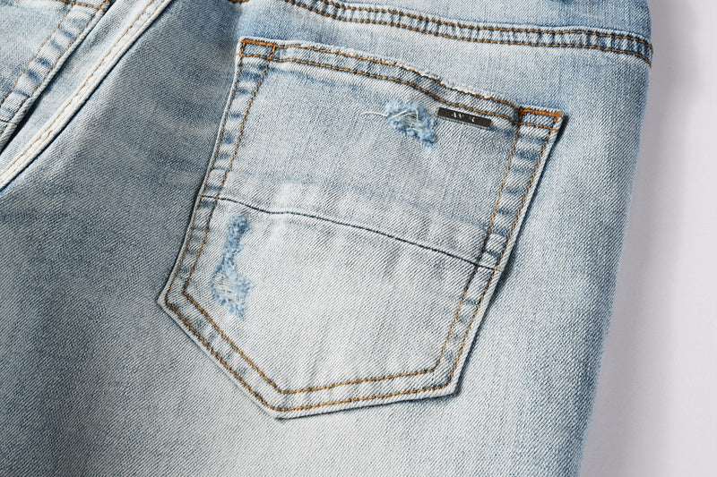 AMIRI Slim Fit Distressed Jeans – Full Length Denim