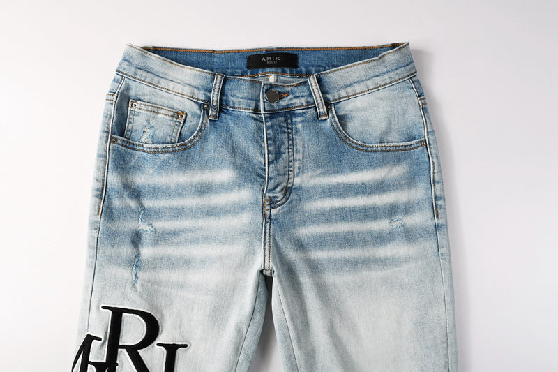 AMIRI Slim Fit Distressed Jeans – Full Length Denim