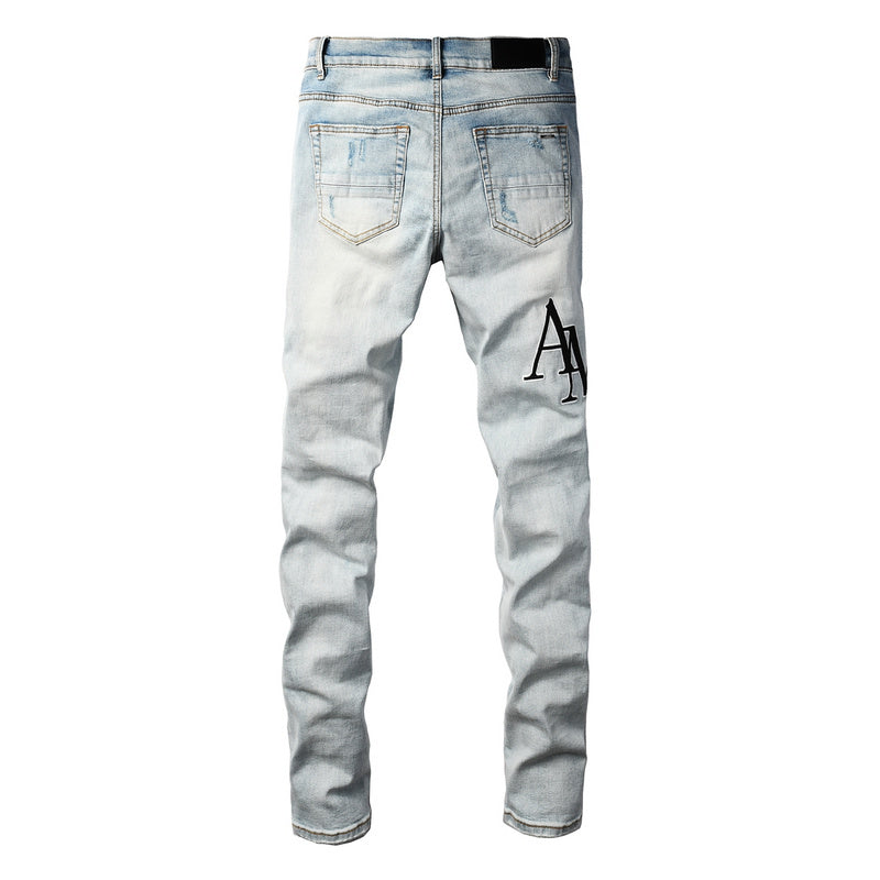 AMIRI Slim Fit Distressed Jeans – Full Length Denim