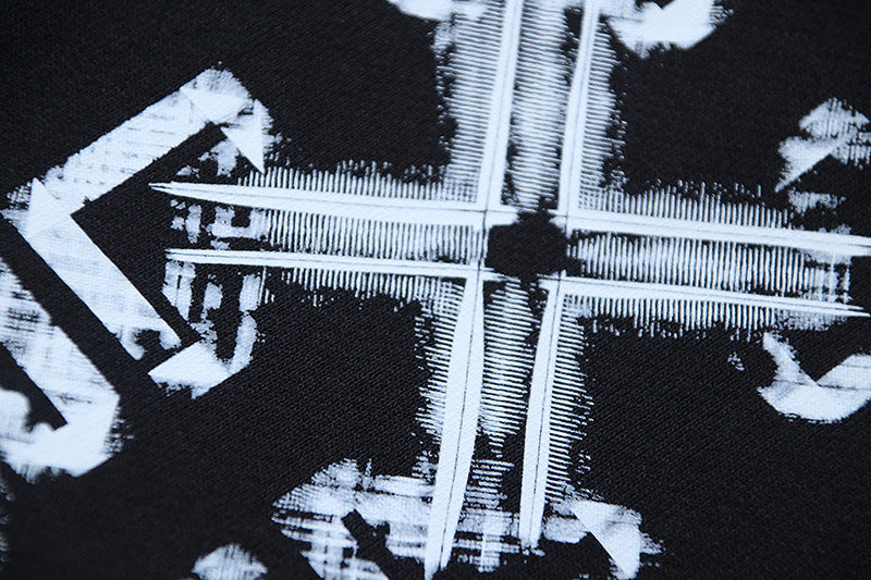 OFF-WHITE "Chain Link Arrow" Metal Texture Cotton Sweatshorts
