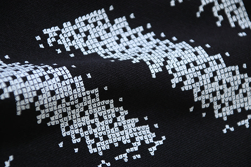 OFF-WHITE "Pixel Arrow" Digital Dot Cotton Sweatshorts