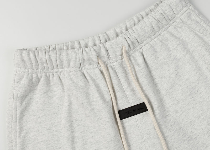 Fear of God Logo Printed Shorts – White / Black / Grey