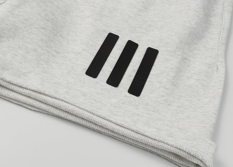 Fear of God Logo Printed Shorts – White / Black / Grey