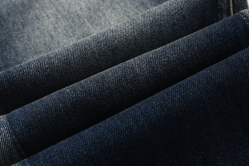 Purple Brand P9120 Light Blue Distressed Straight-Leg Jeans