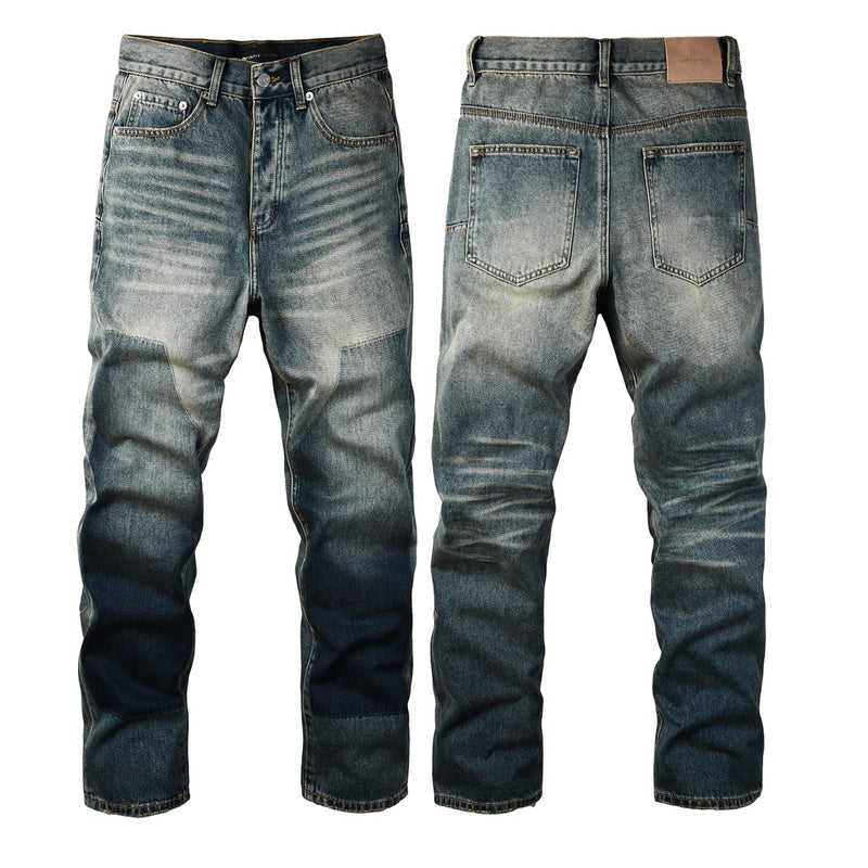 Purple Brand Jeans #9120 – Light Blue Distressed Straight Leg