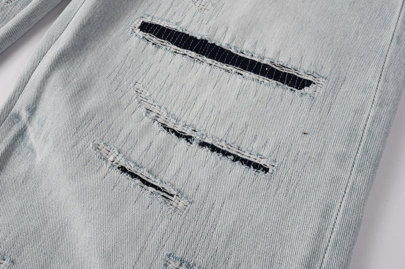 AMIRI Straight Leg Distressed Jeans #8916