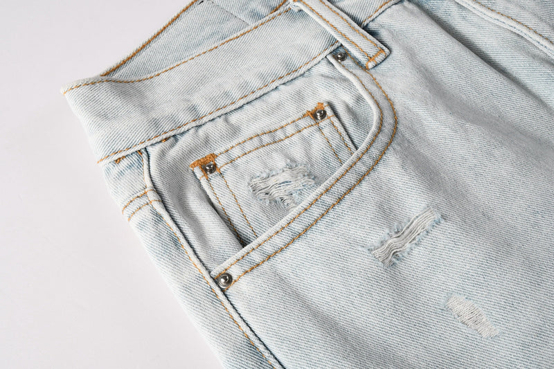 AMIRI Straight Leg Distressed Jeans #8916
