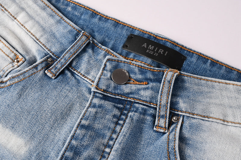 AMIRI Skinny Fit Jeans – Logo Patch Denim