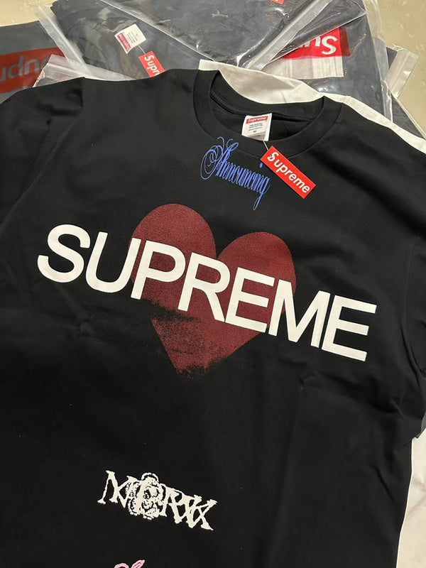 Supreme 25SS Announcing Tee — Black / White