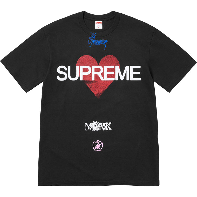 Supreme 25SS Announcing Tee — Black / White
