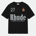 RHUDE Lago Di Como Script Crest Graphic T-Shirt – Black