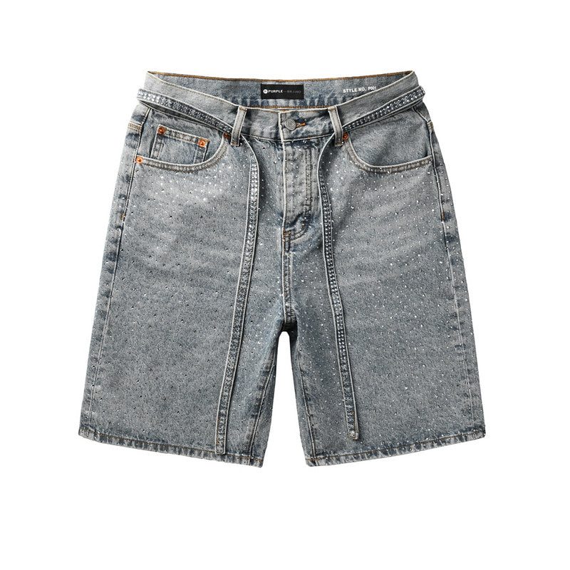 Purple Brand Slim-Fit Denim Shorts #5096
