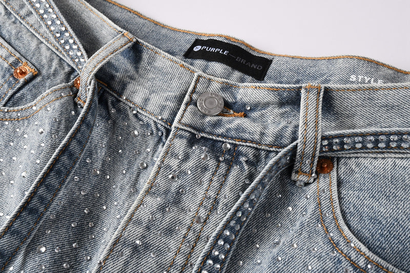 Purple Brand Slim-Fit Denim Shorts #5096