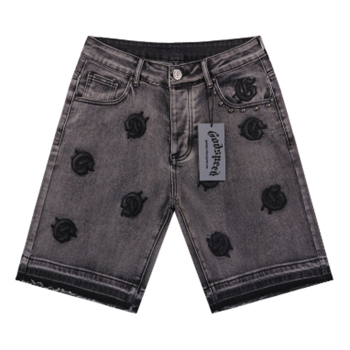 GODSPEED Denim Shorts – Slim Fit Cotton Blend Short with Frayed Detail