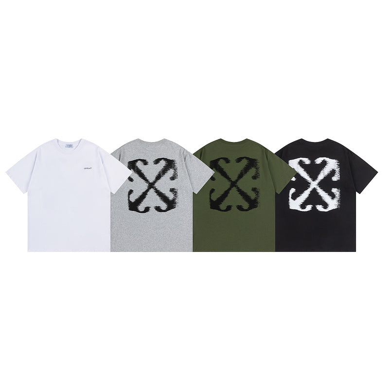 Off-White Arrow Logo Back T-Shirt — Black / Grey / Green