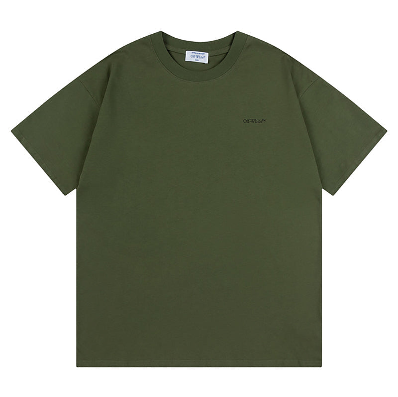 Off-White Arrow Logo Back T-Shirt — Black / Grey / Green