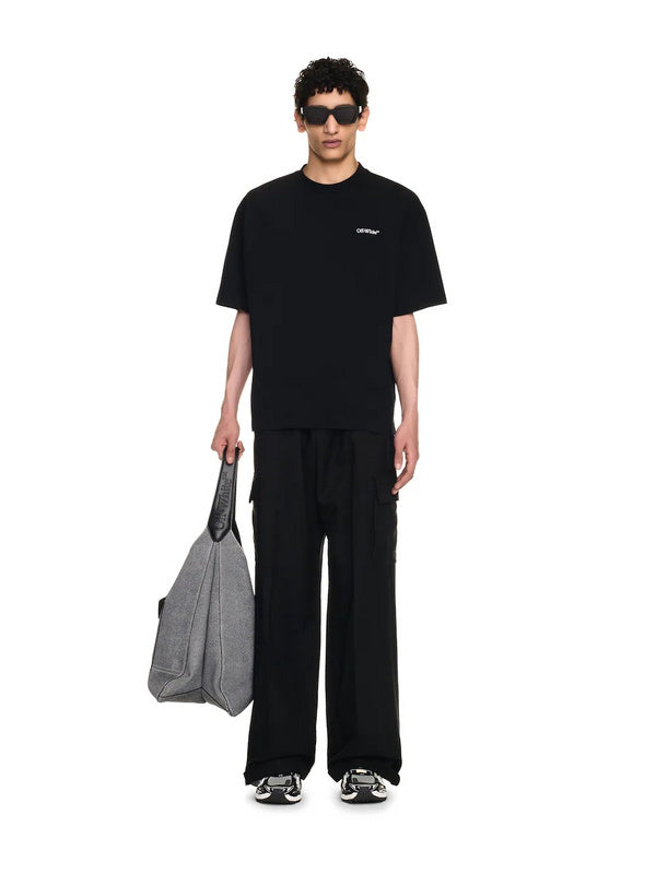 Off-White Arrow Logo Back T-Shirt — Black / Grey / Green