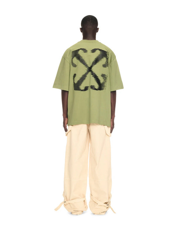 Off-White Arrow Logo Back T-Shirt — Black / Grey / Green
