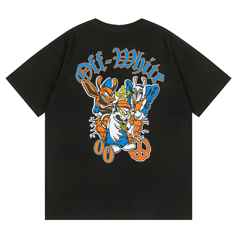 Off-White Gang Skate T-Shirt — Blue / Black / Grey / White
