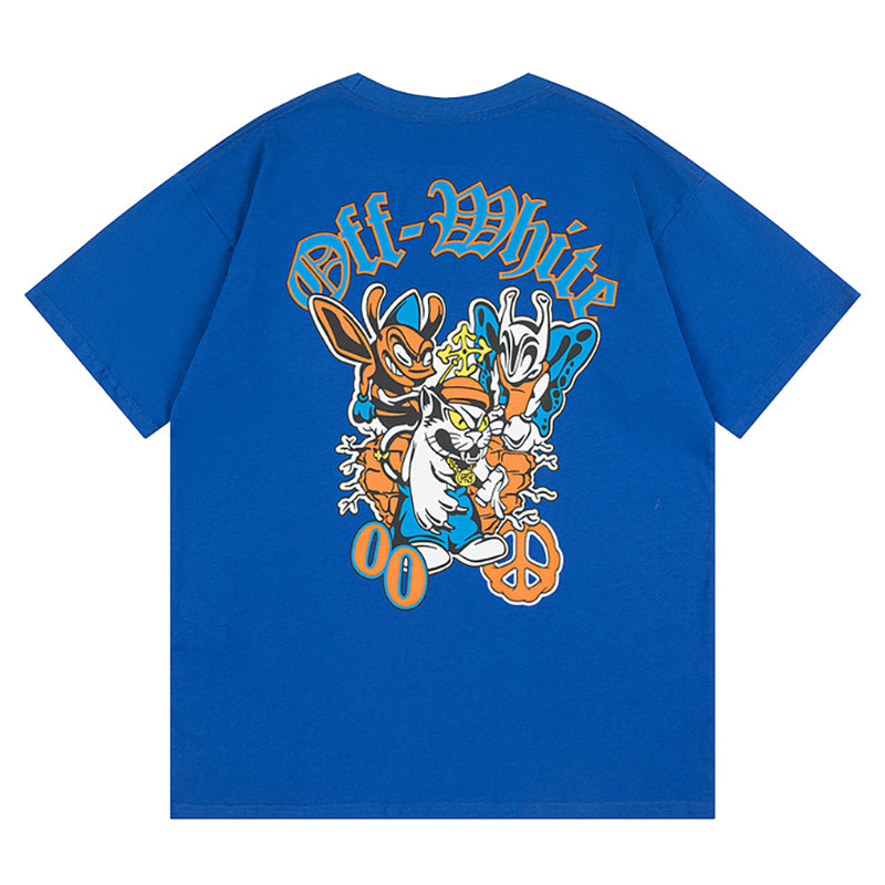 Off-White Gang Skate T-Shirt — Blue / Black / Grey / White