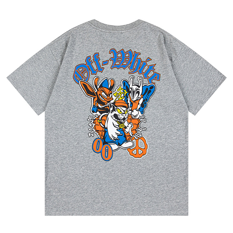 Off-White Gang Skate T-Shirt — Blue / Black / Grey / White