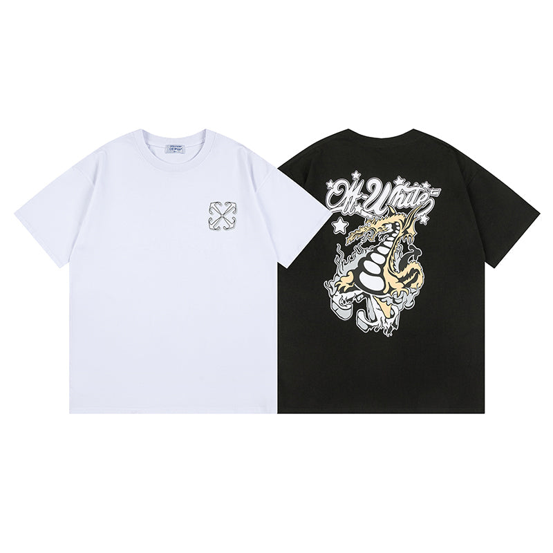 Off-White Dragon Skate T-Shirt — Black / White