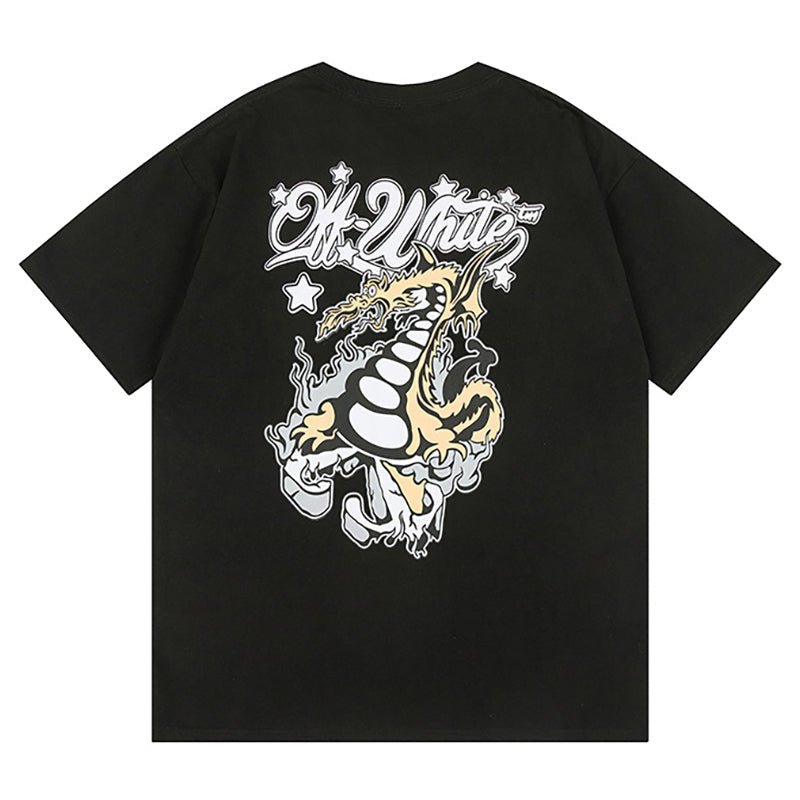 Off-White Dragon Skate T-Shirt — Black / White