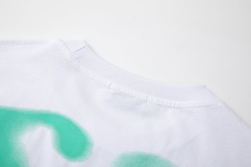 Off-White Blue Arrow Logo Back T-Shirt — White / Black