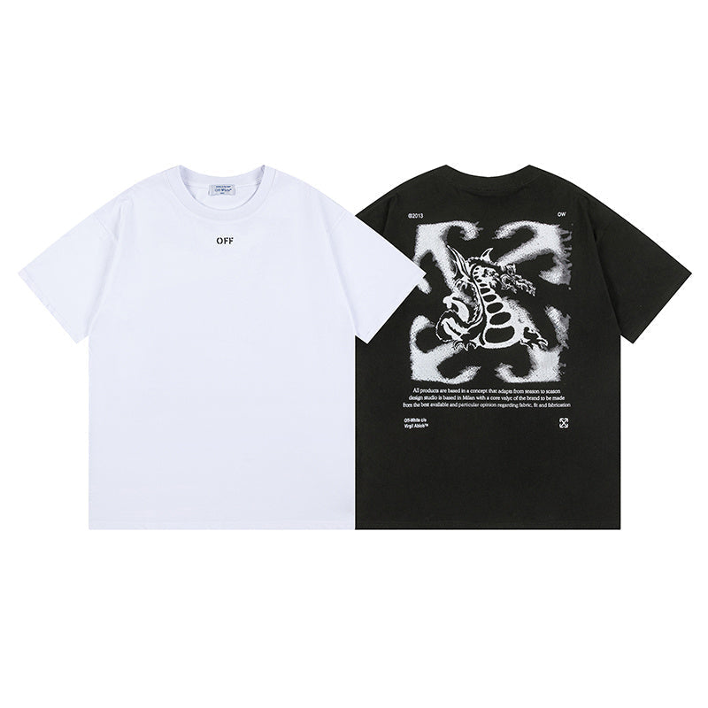 Off-White Dragon Arrow Skate T-Shirt — Black / White