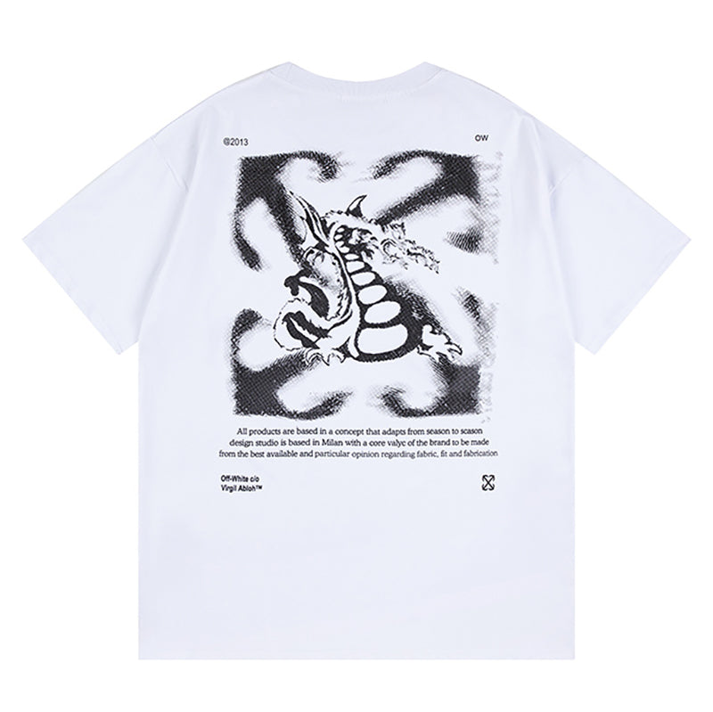 Off-White Dragon Arrow Skate T-Shirt — Black / White