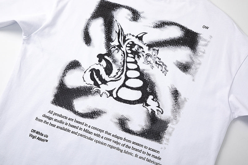 Off-White Dragon Arrow Skate T-Shirt — Black / White