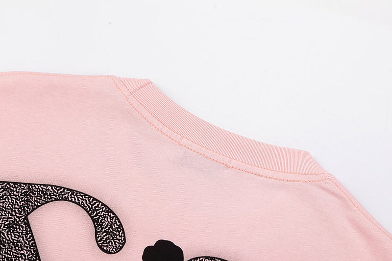 Off-White Logo Print T-Shirt — Pink / Black / White / Grey
