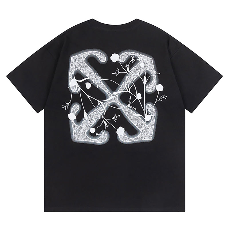 Off-White Logo Print T-Shirt — Pink / Black / White / Grey