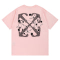 Off-White Logo Print T-Shirt — Pink / Black / White / Grey